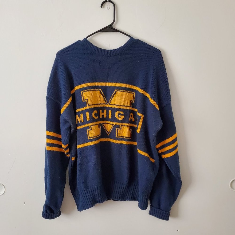 80s University of Michigan Knit Sweater